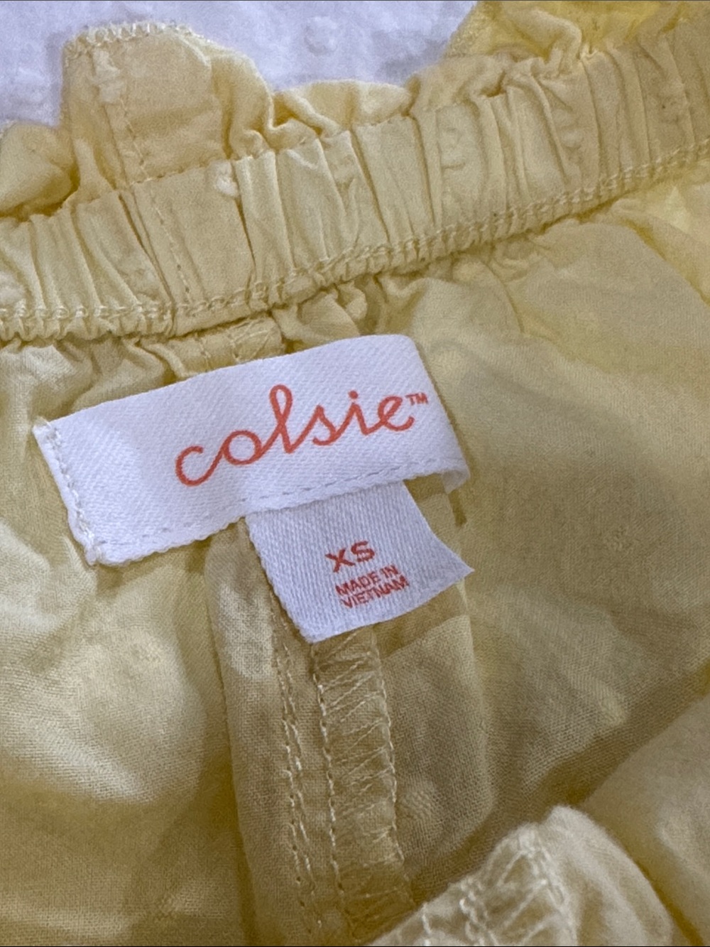 Colsie Wide Leg pajama Pants in White and Yellow - Picture 2 of 8